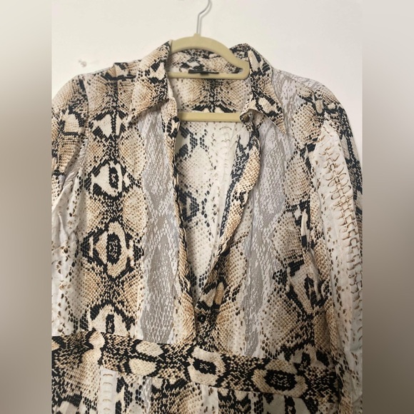 Top shop designer snake, print midi dress with slits - Picture 6 of 10